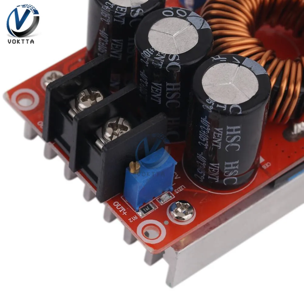 1200W High Power 20A DC Step-Up Boost Constant Current Module Output Voltage Continuously Adjustable