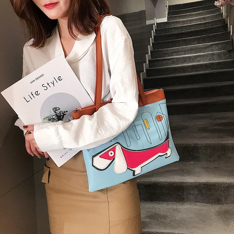 

Summer Bag WOMEN'S Bag New Style 2019 Fashion-Style Cartoon Handbag Korean-style Cool Glorious Toth Shoulder Bag