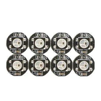 10 ~ 1000pcs WS2812B LED 개별적으로 주소 지정 가능한 칩 WS2811 IC 5050 rgb 화이트/블랙 2812b led 비드 히트 싱크 (10mm * 3mm) PCB 보드