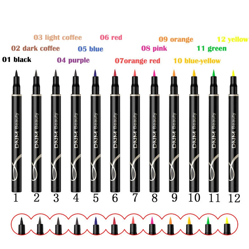 Eye Sexy Colorful Liquid Eyeliner Pen Tint Waterproof Liquid Eye Liner Brown Long Lasting Makeup Cosmetics Smooth Pencil TSLM2 Eye Sexy Colorful Liquid Eyeliner Pen Tint Waterproof Liquid Eye Liner Brown Long Lasting Makeup Cosmetics Smooth Pencil TSLM2