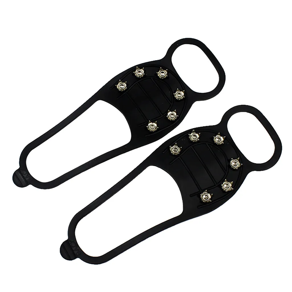 

New 6 Stud Manganese Steel Ice Gripper Spikes Shoe Anti Slip Climbing Snow Crampons Cleats Chain Claws Grips Boots Cover #YL5