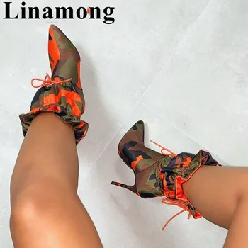 

Hottest Mixed Color Fashion Women Shoes Sexy Thin High Heel And Pointed Toe Spring And Autumn Lace Up Women Boots
