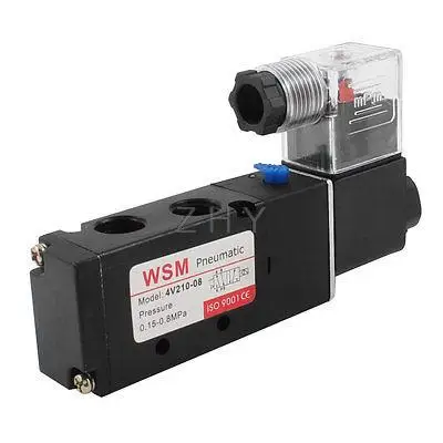 4V210-08 DC 24V 200mA прямого действия 2 Позиция 3 пути Соленоидный клапан