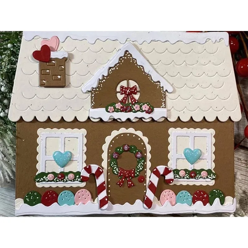 

Warm Home Winter Dress Up Christmas Tree Candy Doll Stamps And Dies For DIY Scrapbooking Paper Cards Making Crafts Dies