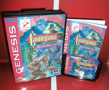 

Castlevania - Bloodlines NTSC-U Available US Cover with Box and Manual For Sega Megadrive Genesis Video Game Console MD card