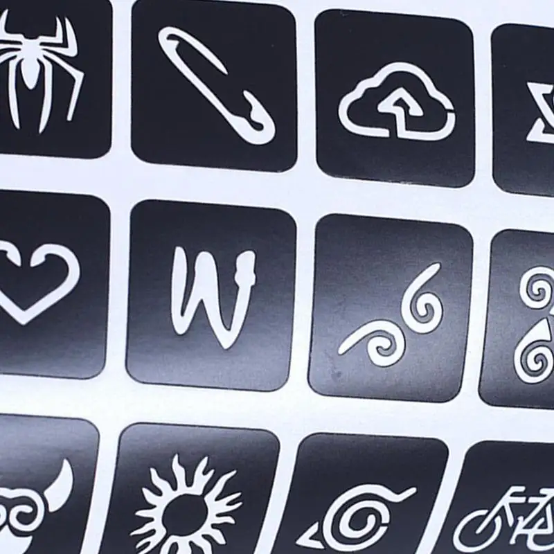 Henna Tattoo Stickers Stencils Glitter Tattoo Stencil Butterfly Small Woman Flower Template Girl Drawing Kids Cartoon Cute R4B2