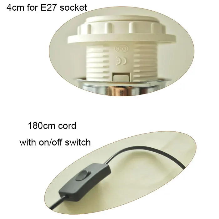 Cabo Desligado Interruptor, Lâmpada De Cabeceira, Plug-in,