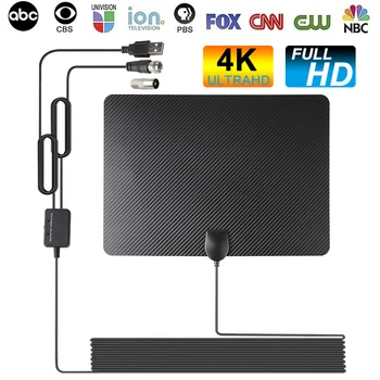 

120 Miles Antenna For Digital TV 25DB HDTV Antenna With Amplifier Signal Booster Radius DVB-T2 Indoor Grid satellite TV Aerial