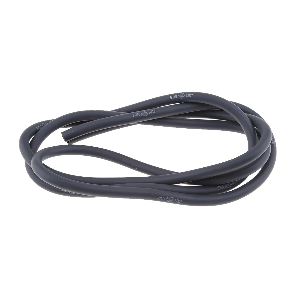 1M Reinforced Grey Motorcycle Rubber Hose Flexible Fuel Petrol Oil Pipe Tube