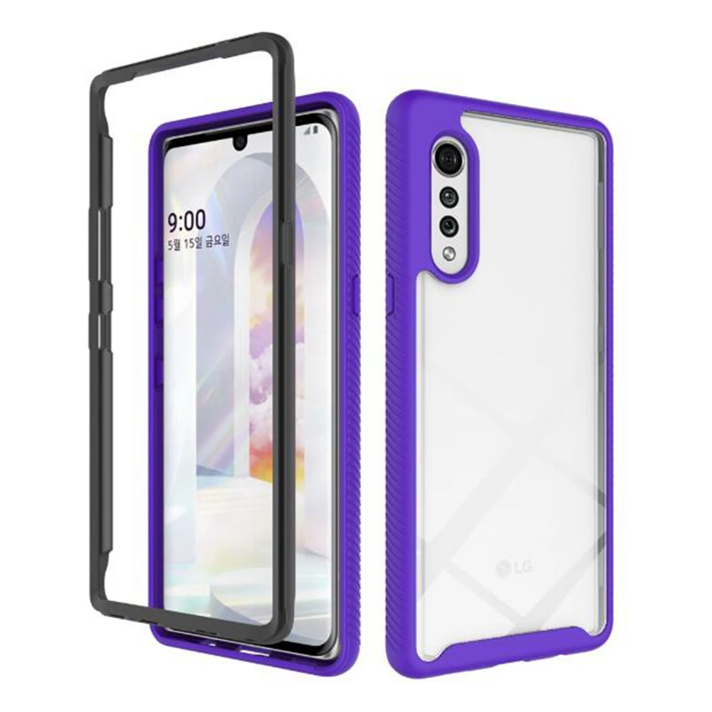 Hybrid TPU/PC Sky Case For LG Velvet 6.8"  Fundas Capa Two Layer Structure Shockproof Crystal Clear Shell Cover For LM-G910EMW mobile flip cover Cases & Covers