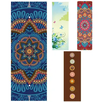 

5 Mm Lotus Pattern Suede Tpe Yoga Mat Pad Non-Slip Slimming Exercise Fitness Gymnastics Mat Body Building Esterilla Pilates