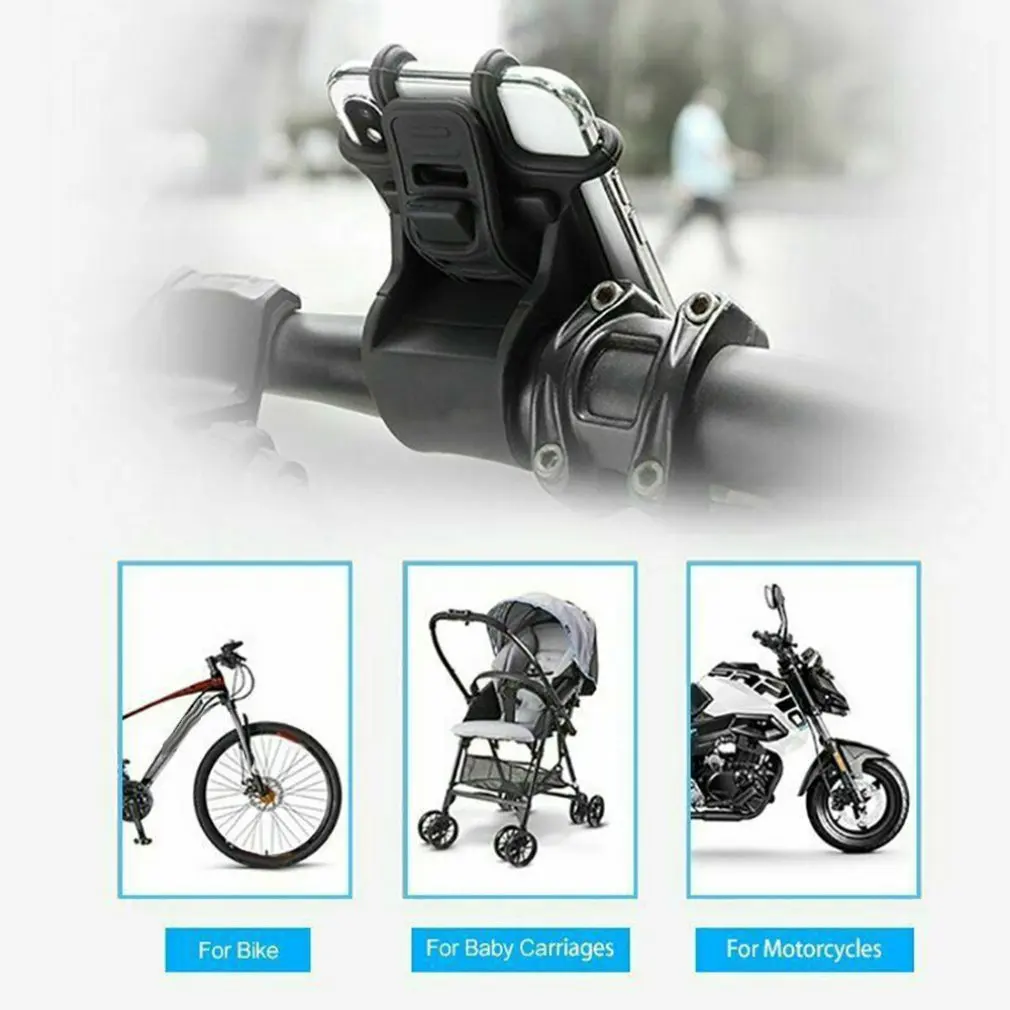 

Bicycle Motorcycle Handlebar Silicone Mobile Phone Holder Outdoor Gps Navigator Bracket Strap Car Bracket