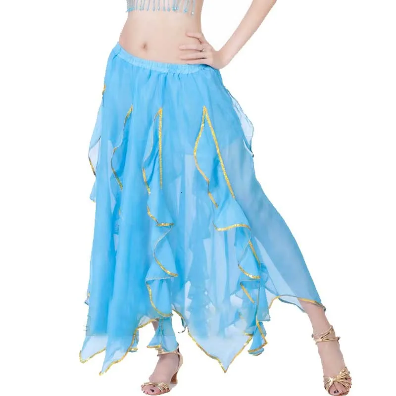 DJGRSTER шифоновая юбка для танца живота для женщин костюм для танца живота Цыганское Платье модная сексуальная юбка для танца живота s 12 цветов