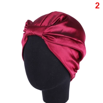 Online Elastische Haar Pflege Motorhaube Kopf Wrap Hut 6 Farben Silk Salon Motorhaube Frauen Schlaf Dusche Kappe