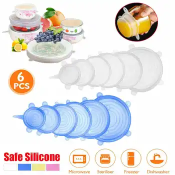

Silicone Stretch Lids Universal Lid Silicone Bowl Pot Lid Silicone Cover Pan Cooking Food Fresh Cover Food Packaging