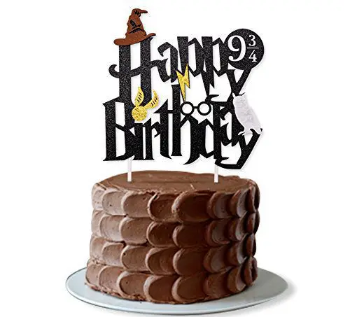 

New Style Flash Gold Harry Potter Birthday Party Pull-apart Flower Cake Decorative Flag Cake Decoration AliExpress Amazon Wholes