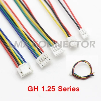 

10 PCS JST GH Series 1.25mm Cable Wire Connector 2P 3P 4P 5P 6P 7P 8P GH1.25 with Lock 150MM 28AWG Single End Replace JSTA1257