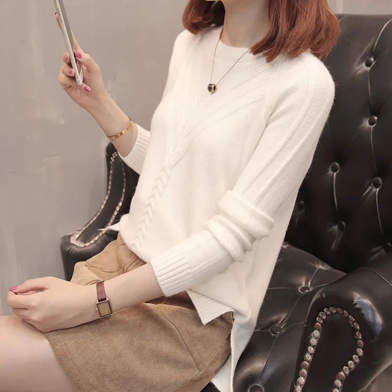 Winter Women pullover sweater fashion Autumn plus size sweaters O-neck knitwear loose knitted sweater female slim casual tops