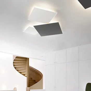 

Nordic modern minimalist LED square creative personality combination bedroom lighting living room room ceiling lamp