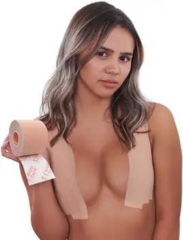 

Women's nipples waterproof and anti-sagging cloth rubber chest strap can be cut nipple invisible bra stretch cloth chest sticker