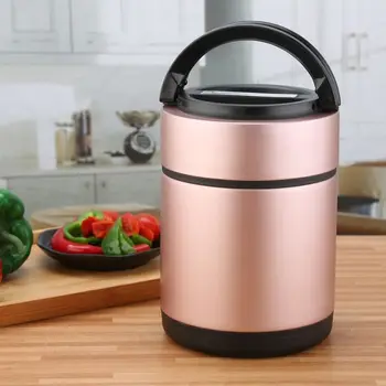 

Vacuum Ultra-long Insulation Lunch Box Stainless Steel Three-layer Large-capacity Lifting Pot Student Office Lunch Box Adult