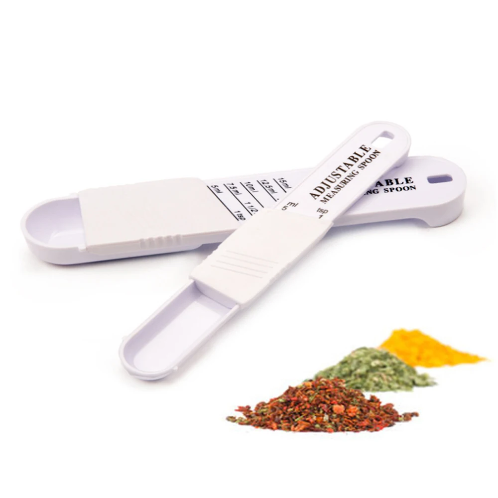 ครัวปรับช้อนพลาสติกวัดถ้วยDouble EndแปดแผงลอยScaleช้อนวัดเครื่องมือห้อง ...