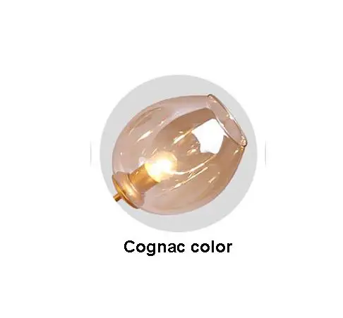Cognac color Современная люстра в скандинавском в современном стиле, потолочный светильник, люстра, стеклянная лампа для гостиной, спальни, светильник, светильники, промышленная Светодиодная лампа - Цвет абажура: Cognac color