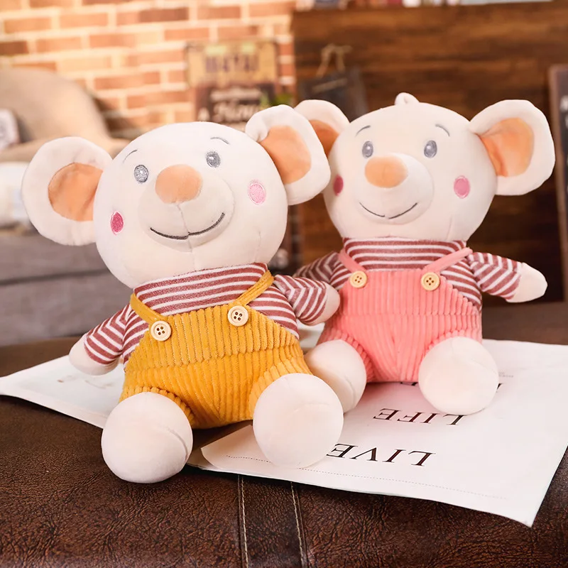 1 шт., милая плюшевая мультяшная Подушка-Крыса с мышкой, плюшевые игрушки для девочек, детей, мальчиков, куклы, милые подарки на день рождения, плюшевые