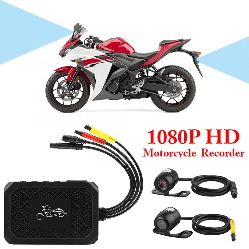 HD 1080P Motorcycle Recorder Camera Car Action Sport Dash Cam With Specialized Dual-track Front Rear |