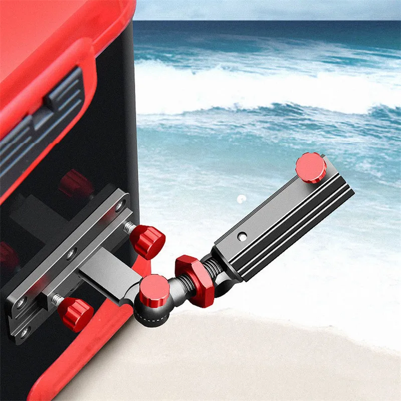 Fishing Rod Holder CNC Aluminum Magnesium Alloy Universal 360 Adjustable Fish Box Rod Rack Stand Support Fishing Accessories afbeelding