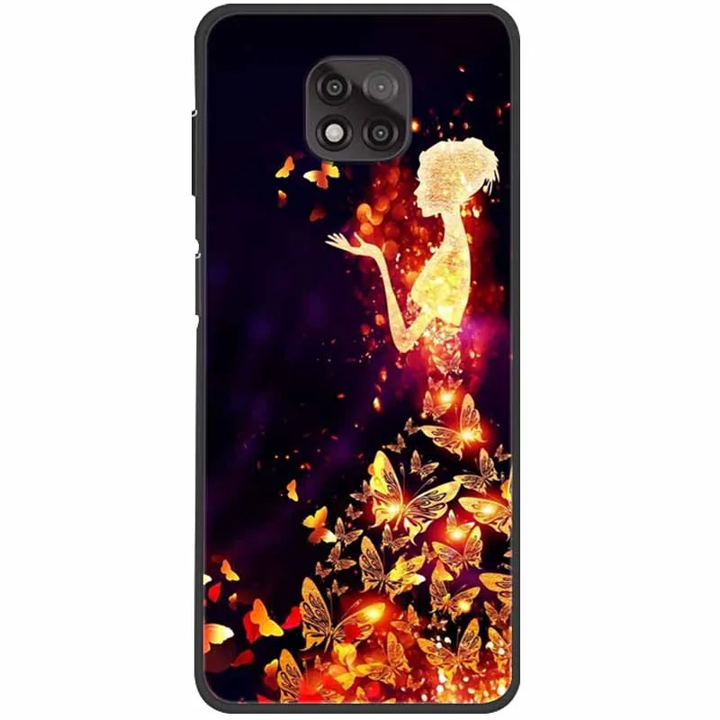 Butterfly Silicone Soft Phone Cover and Protector for Moto G Power and Play