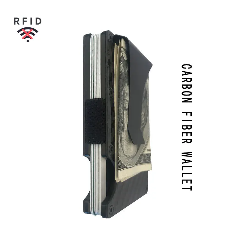 

New Aluminum Alloy Men Women Gold Metal Wallet Credit Card Box RFID Anti Theft Wallet Men Carbon Fiber Wallet