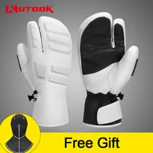 Kutake зимние лыжные перчатки теплые зимние снегоходные перчатки для сноуборда водонепроницаемые мужские женские спортивные лыжные защитные аксессуары