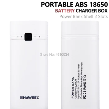 

Portable ABS 18650 Battery Charger Box Flashlight Power Bank Shell 2 Slots carry power bank power supply