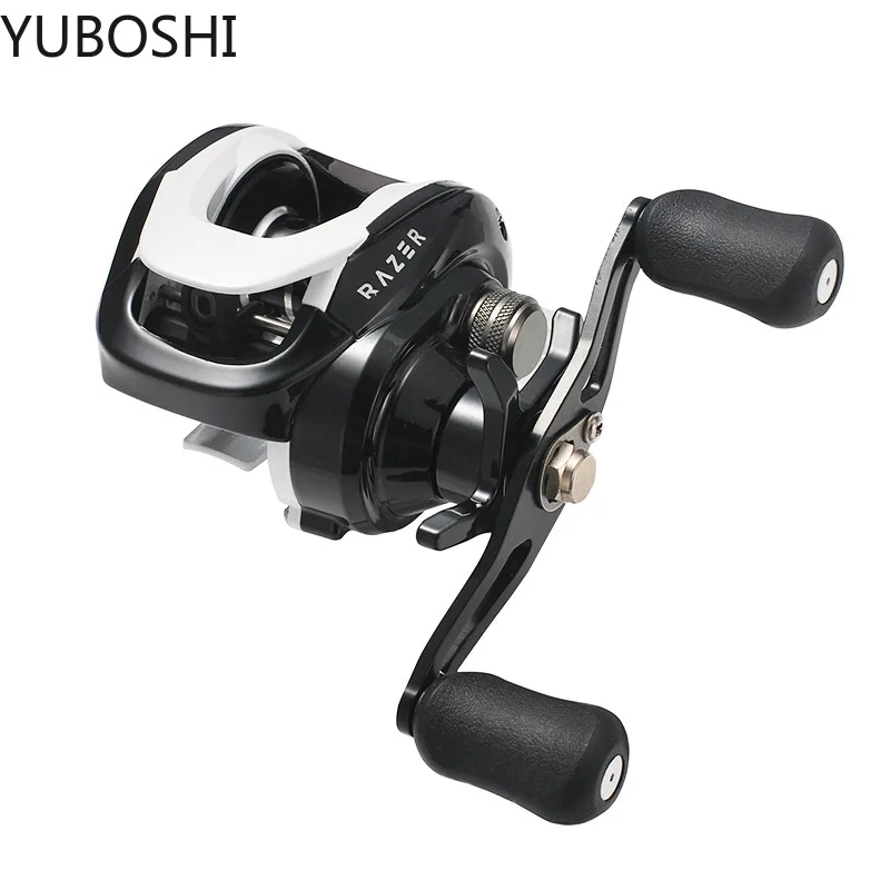 

YUBOSHI Double brake 7.2:1 Speed Ratio 17+1BB Low Profile Baitcasting Fishing Reel Lure Fish Reels Line Spool Fish Wheel Tackle