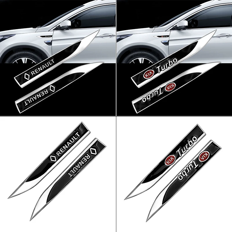 

2pcs Auto Metal Decals for VWs Volkswagens CC Golf Audis BMWs Benzs Fords Toyotas Hondas Peugeots Hyundais Nissans Car Stickers