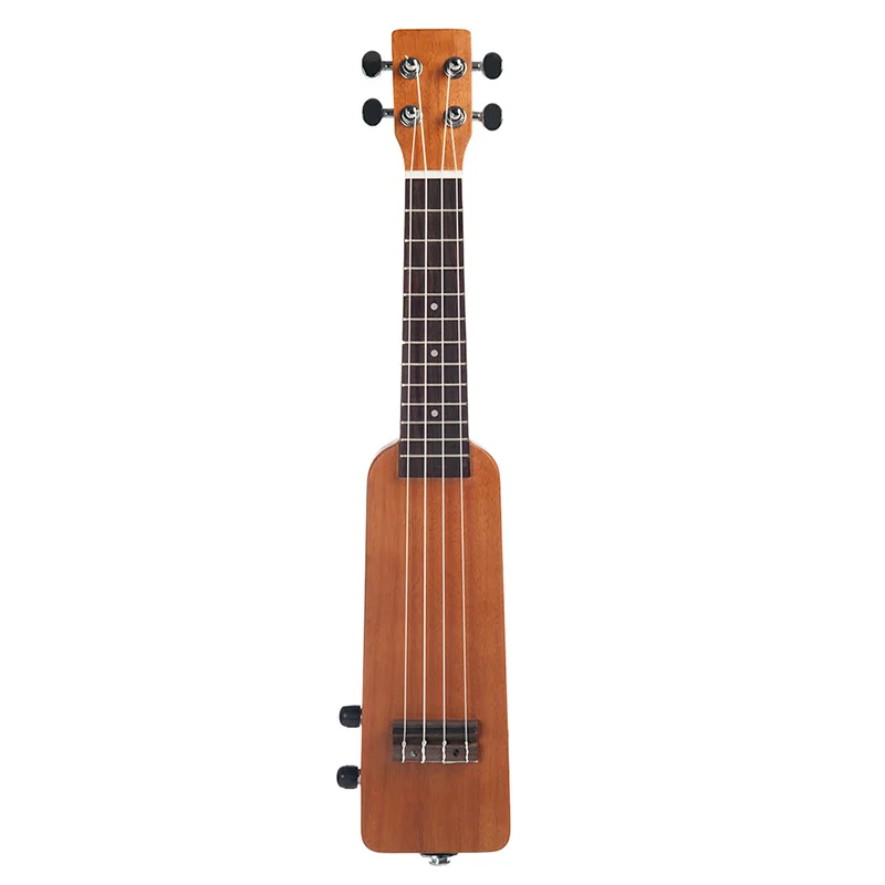 Electric Ukulele Creative 21Inch Solid Wood Okoume Electric Ukulele Ukelele Uke with 3.5mm and 6.35mm Outputs Including Carrying