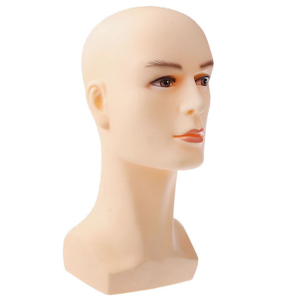 Male Mannequin Manikin Head Model Wig Hair Glasses Display Stand Holder