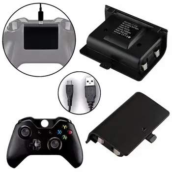 

2pcs Rechargeable 2400mAh Battery + USB Cable For XBOX ONE Gamepad Charging Kit wireless Controller Joypad Backup Battery Pack