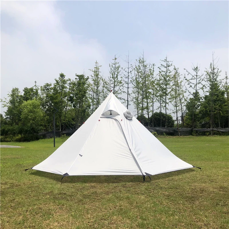 Ultralight Camping Teepee Tent 3 4 Person Pyramid Tent Portable Shelter