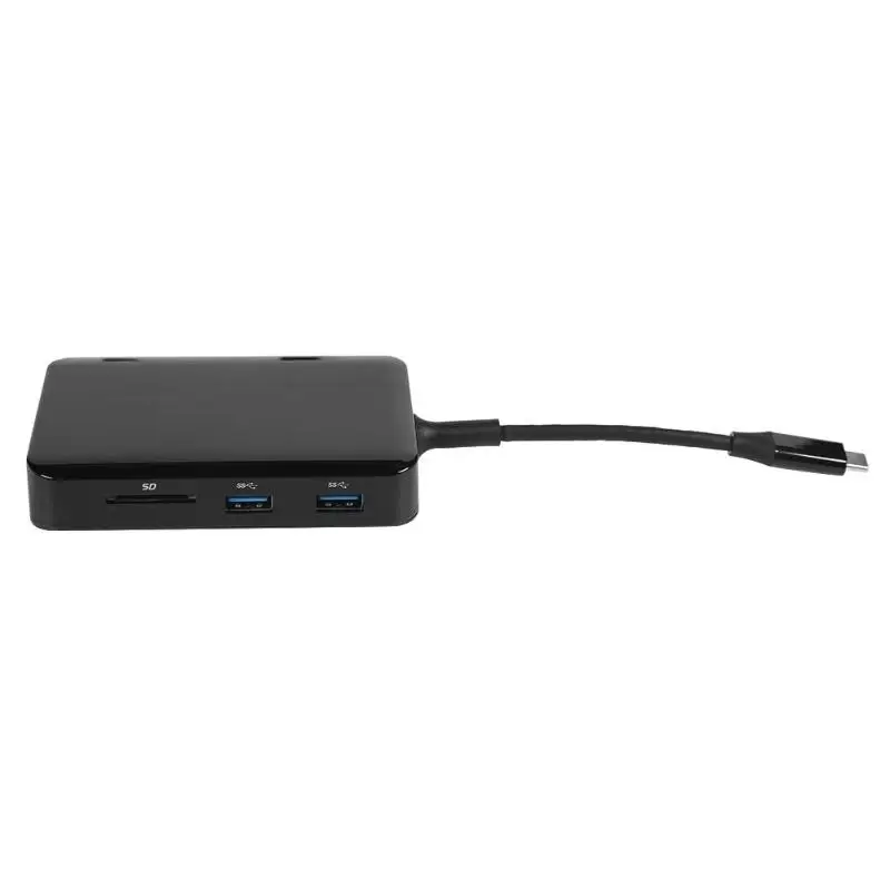 9 в 1 type-C концентратор USB C к USB HDMI PD VGA RJ45 3,5 мм адаптер для карты памяти