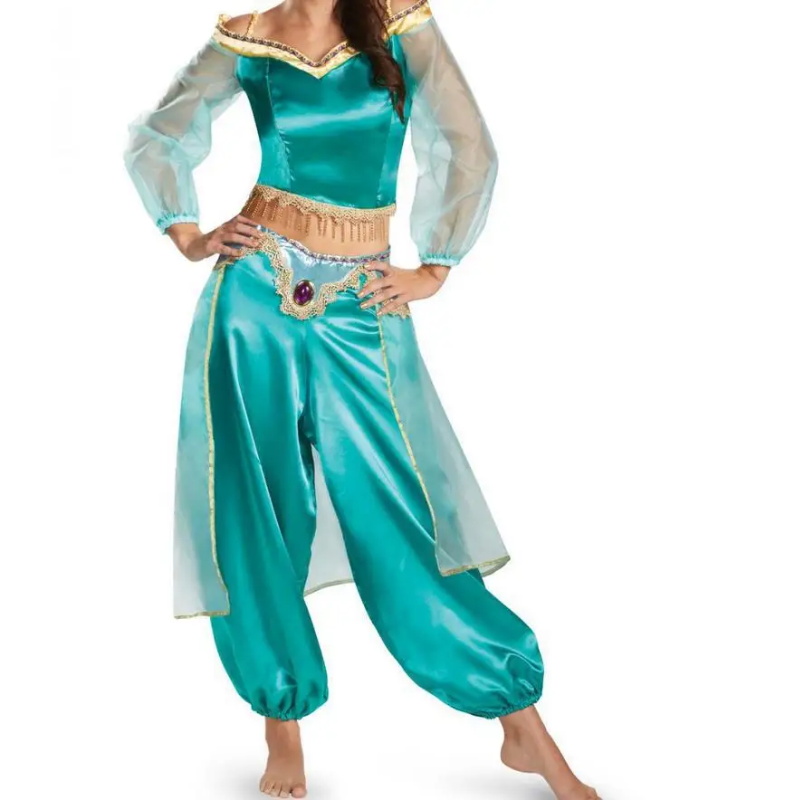 Aladdin Принцесса Жасмин женское платье для Хэллоуина модные платья повязка на