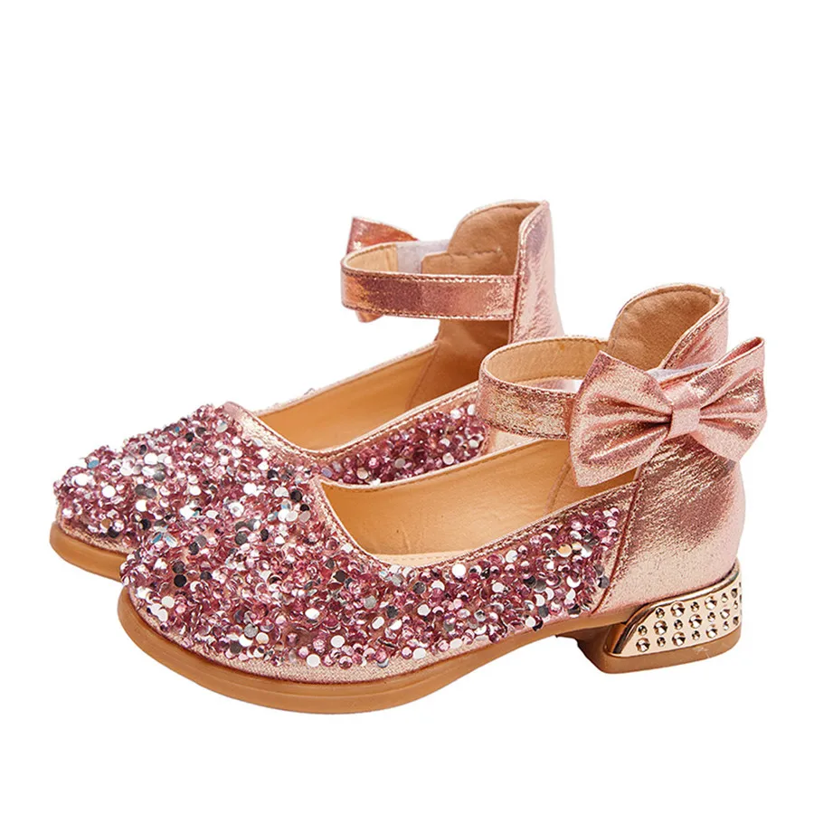 Girls shoes baby autumn and winter child baby girl bow princess shoes small shoes beads princess shoes children's shoes 35A12 (18)