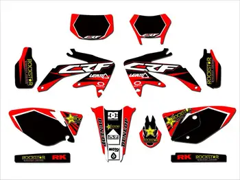 

For Honda CRF450X CRF 450 X CRF450 2004-2015 2006 2007 Team Full Set Sticker Decals Kit Customized Number Graphics Backgrounds