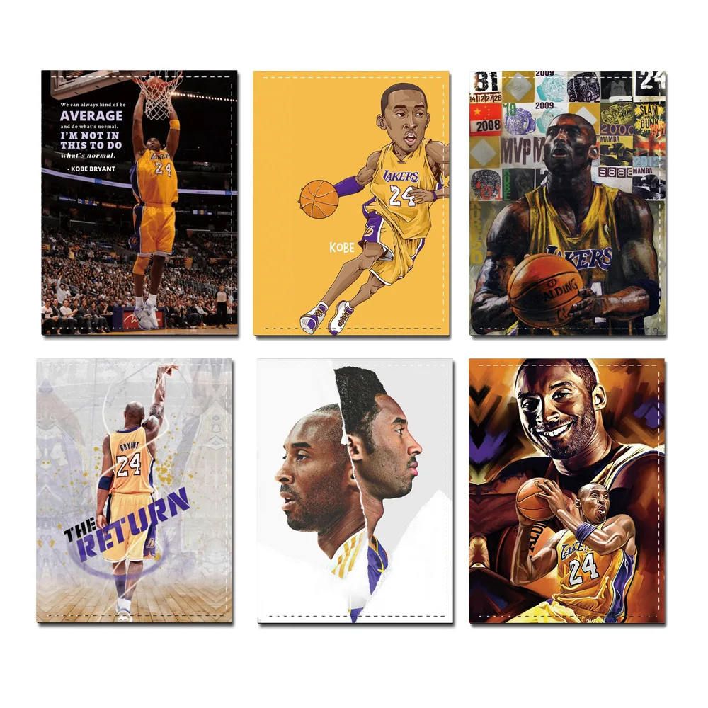 

New Style Basketball Star NBA Kobe Pu Waterproof Passport Bag Students Document Bag Yiwu