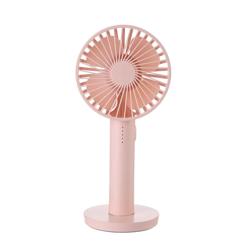 

2000Mah Rechargeable Handheld Fan 5 Gears Natural Wind Noiseless Usb Mini Fans Outdoors Air Cooling With Mirror Base