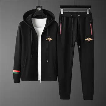 

Autumn Hooded Sweater Slim European Station Casual Suit Men's Long-Sleeved Pants Sportswear Two-Piece Casual Men's Clothing