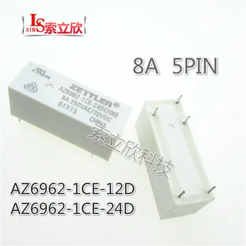 

5PCS/10PCS NEW relay AZ6962-1CE-24D AZ6962-1CE-12DE AZ6962-1CE-24D(200)AZ6962 1CE 24D AZ6962 1CE 12DE 12V 24VDC 5PIN 8A 250VAC