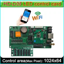 HD-D35 полноцветный контроллер светодиодного знака, поддержка Wi-Fi, Сеть RJ45, u-диск связи, стрип-Тип контроллера видео экрана