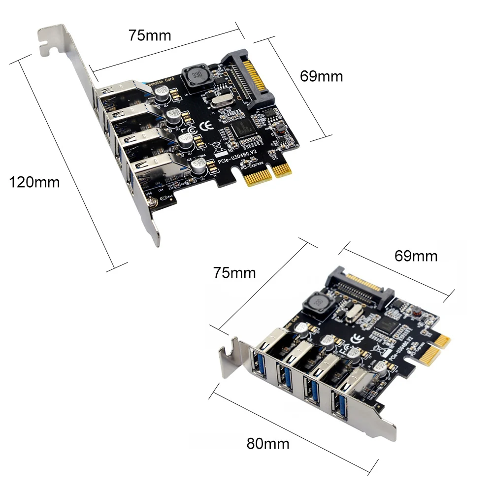 4-портовый USB 3,0 расширения PCI-e карта PCI express PCIe USB 3,0 hub адаптер 4-портовый USB 3 0 PCI e PCIe PCI express